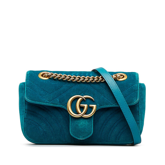 Gucci Mini GG Marmont Matelasse Crossbody Bag (SHG-UK5p9R)