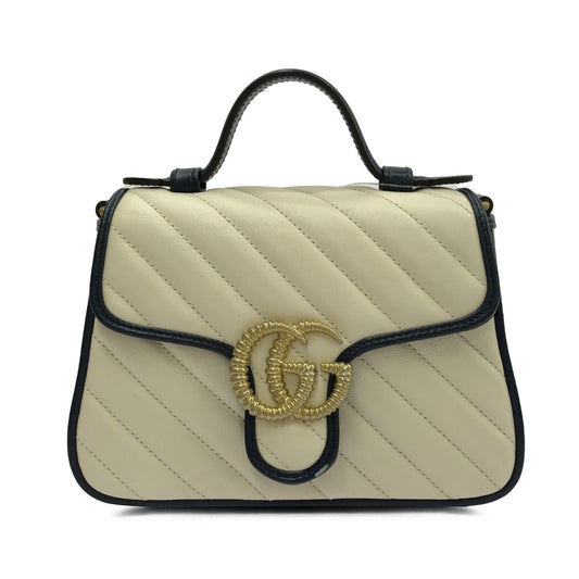 Gucci Mini GG Marmont Top Handle Bag (SHG-iCLrcQ)