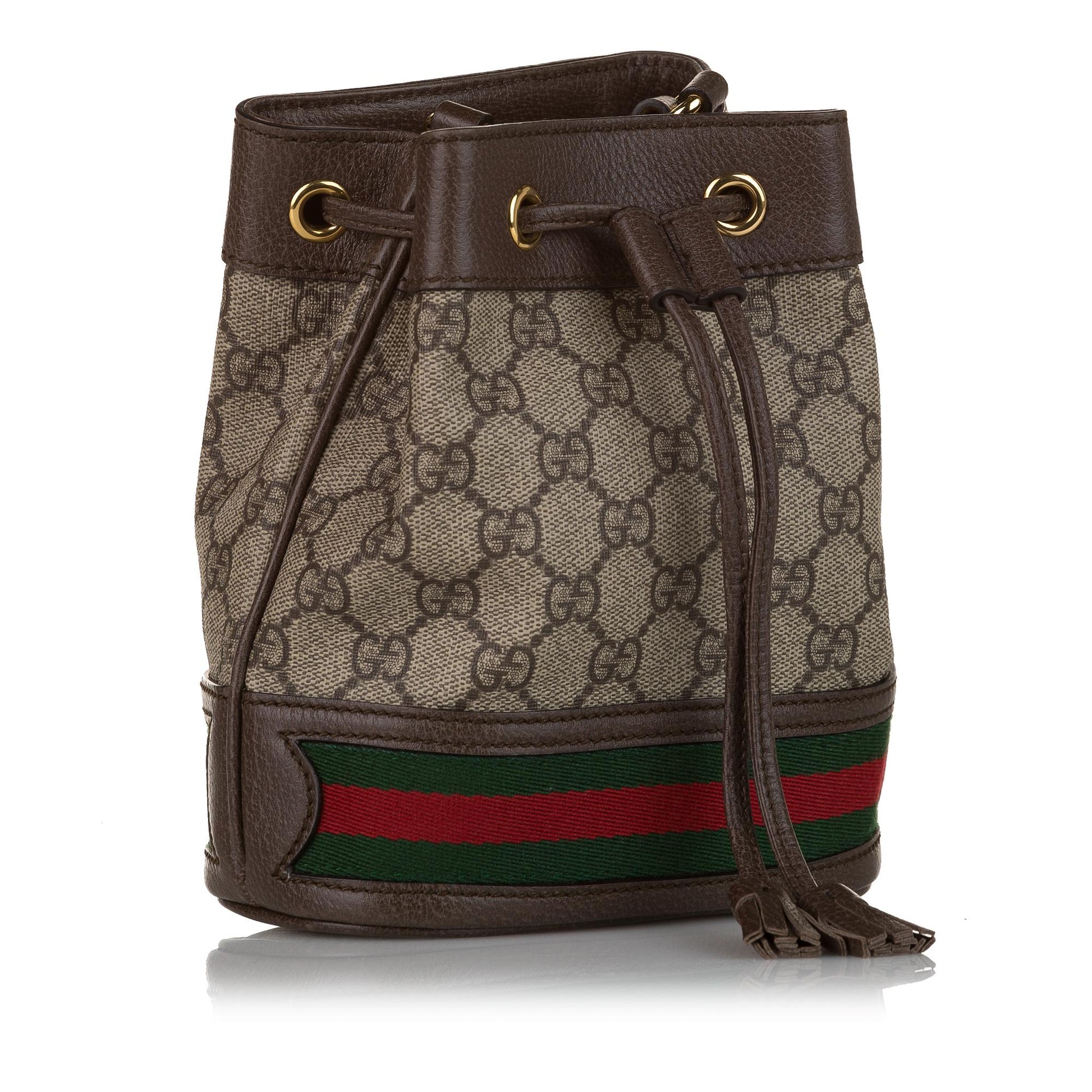 Gucci Mini GG Supreme Ophidia Bucket Bag (SHG-33829)