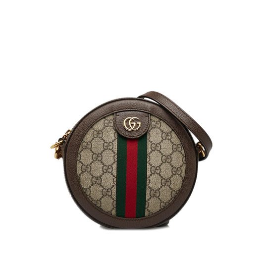 Gucci Mini GG Supreme Round Ophidia Crossbody (SHG-oKTNkt)