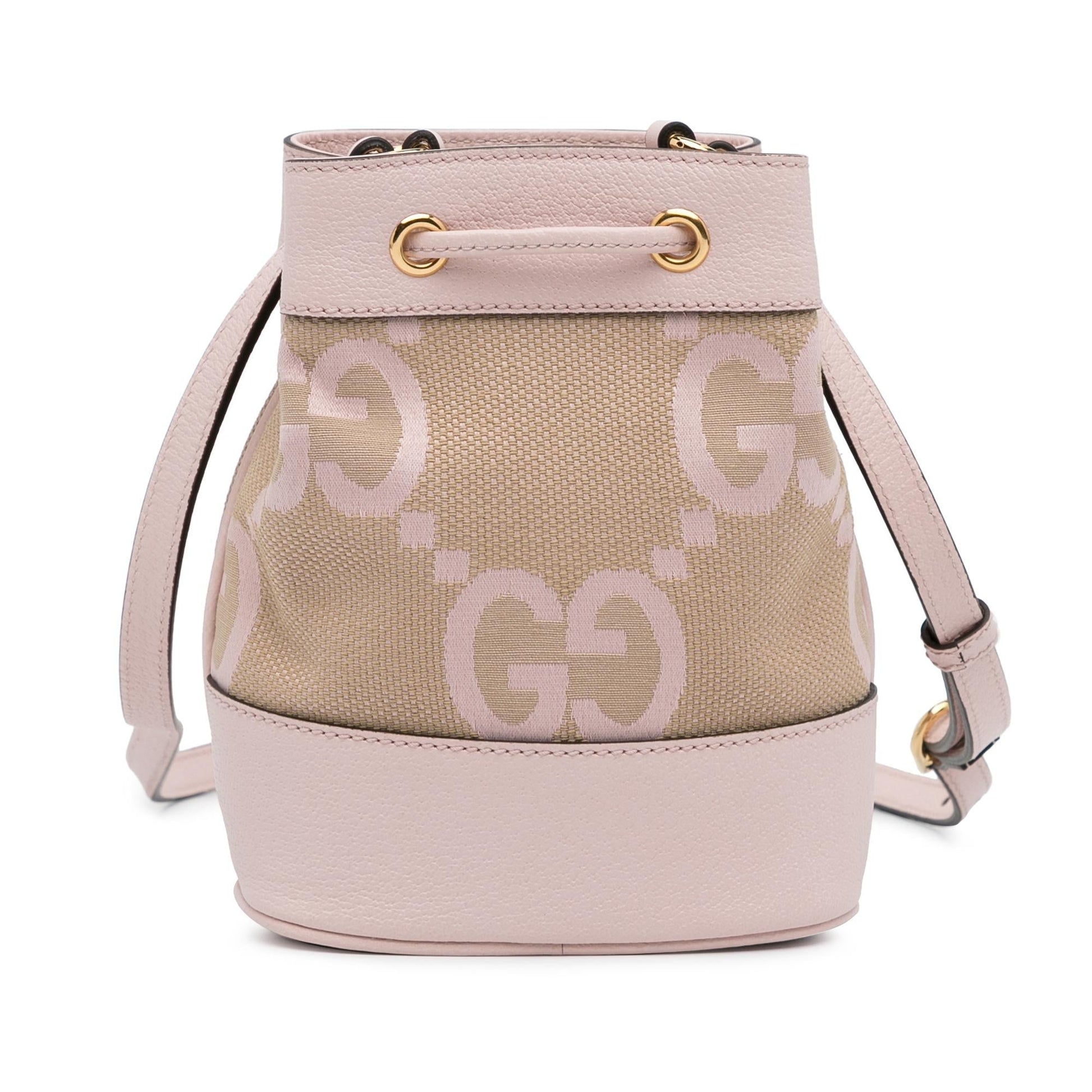 Gucci Mini Jumbo GG Canvas Ophidia Bucket Bag (SHG-7iNxcN)