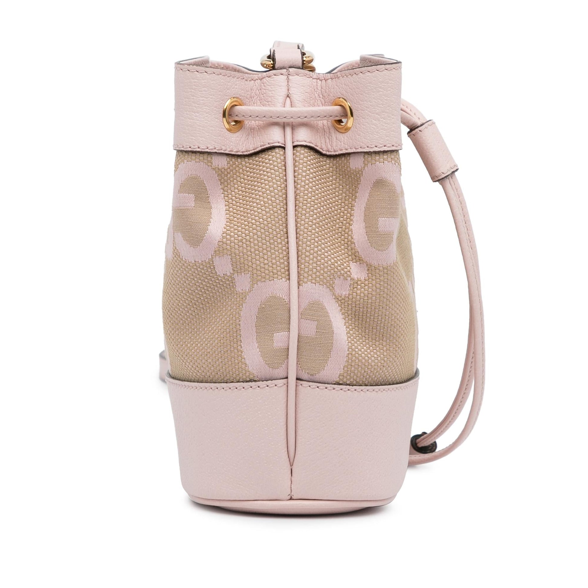 Gucci Mini Jumbo GG Canvas Ophidia Bucket Bag (SHG-7iNxcN)