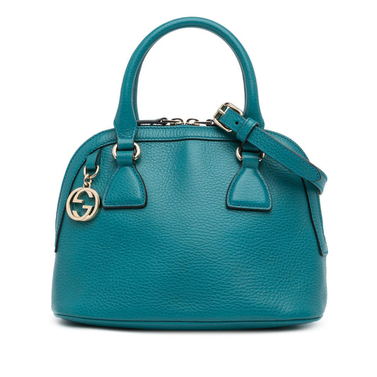 Gucci Mini Leather GG Charm Dome Satchel