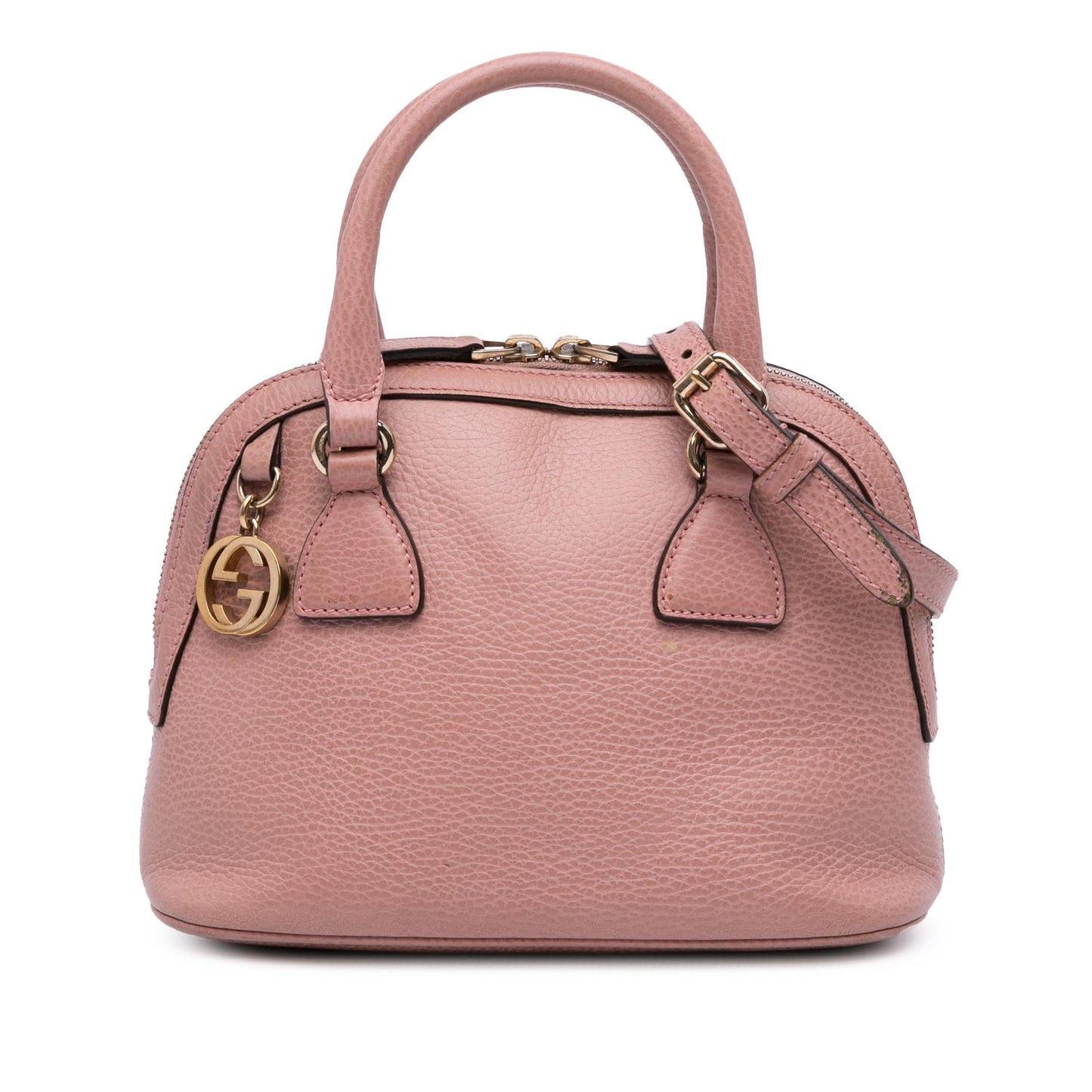 Gucci Mini Leather GG Charm Dome Satchel