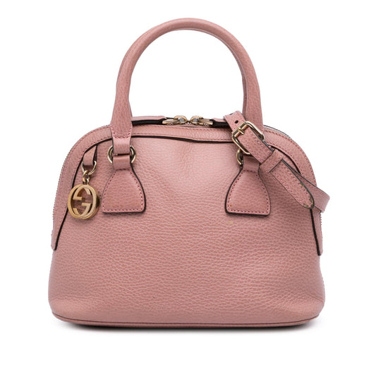 Gucci Mini Leather GG Charm Dome Satchel