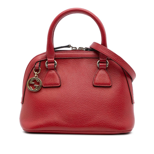 Gucci Mini Leather GG Charm Dome Satchel