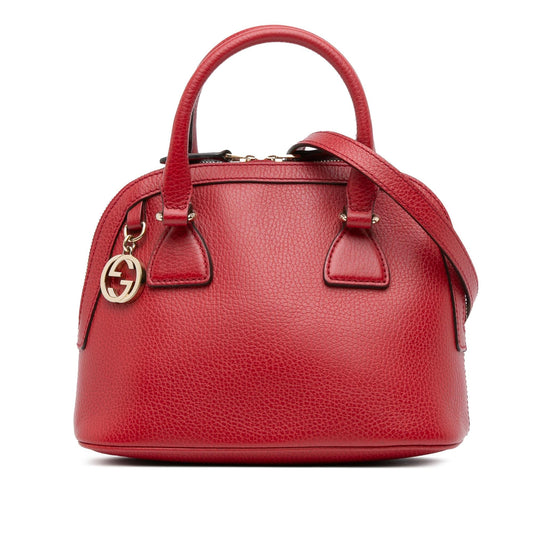 Gucci Mini Leather GG Charm Dome Satchel