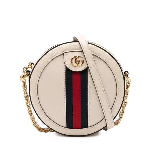 Gucci Mini Leather Ophidia Round Crossbody