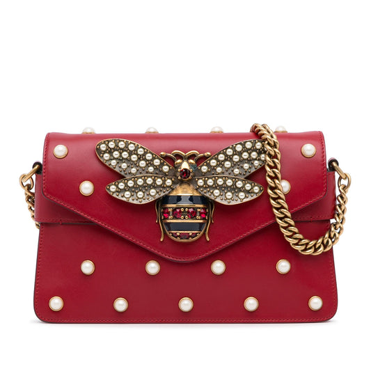 Gucci Mini Queen Margaret Broadway Leather Satchel (SHG-3ul90T)