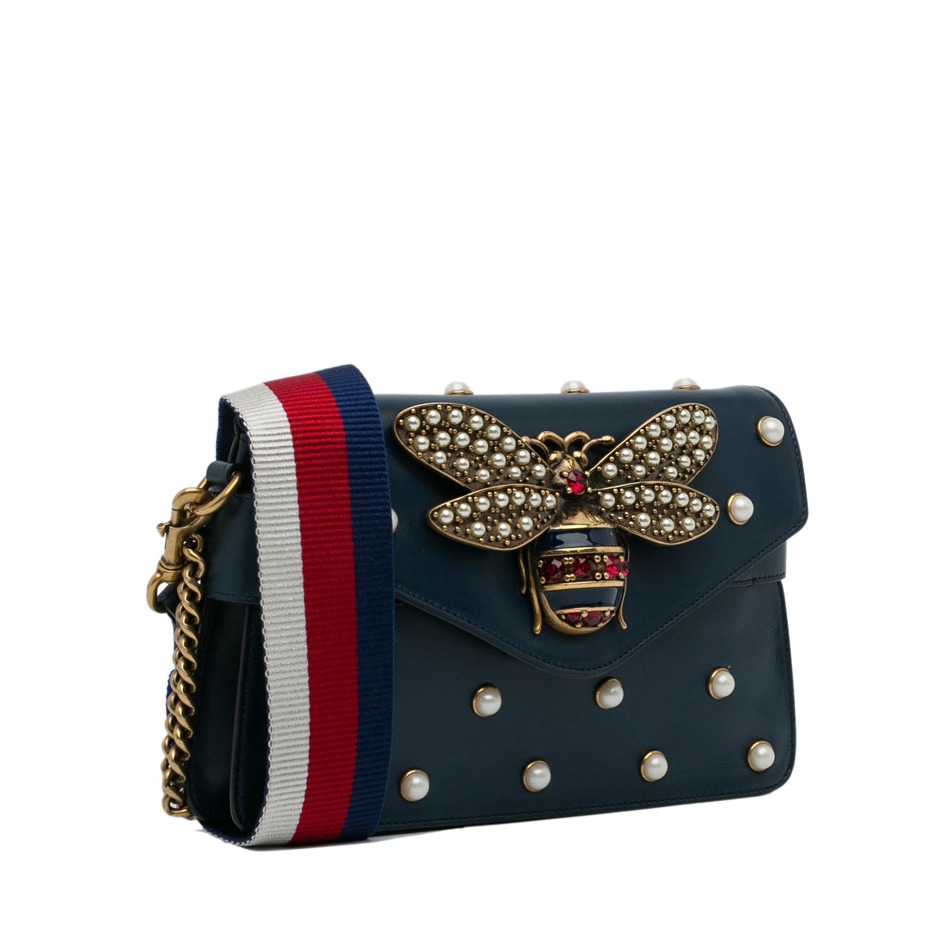 Gucci Mini Queen Margaret Broadway Leather Satchel (SHG-XxMDq6)