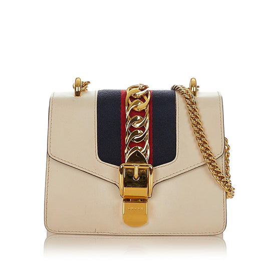 Gucci Mini Sylvie Leather Chain Shoulder Bag (SHG-25707)