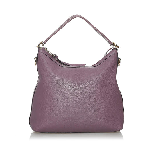 Gucci Miss GG Leather Satchel (SHG-34320)