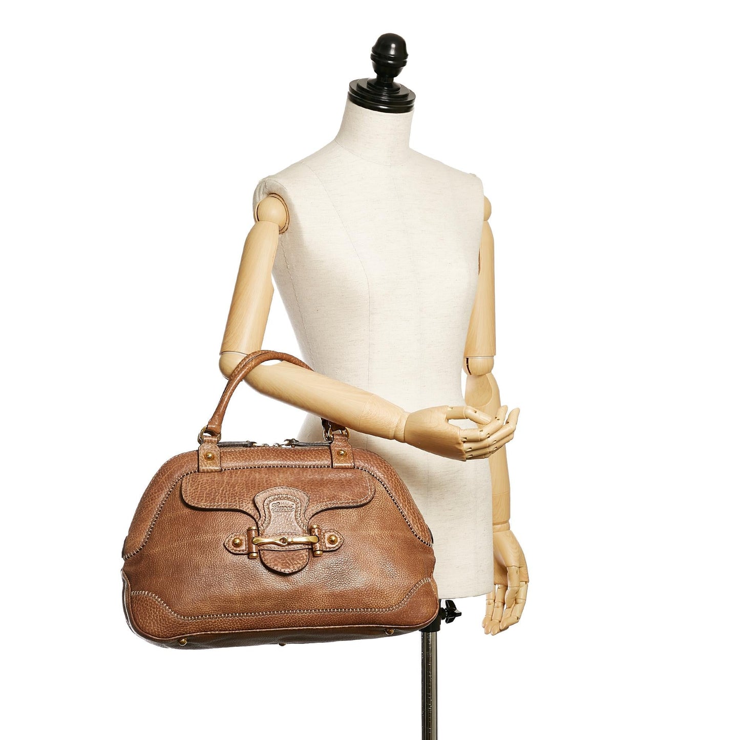 Gucci New Pelham Leather Handbag (SHG-29970)