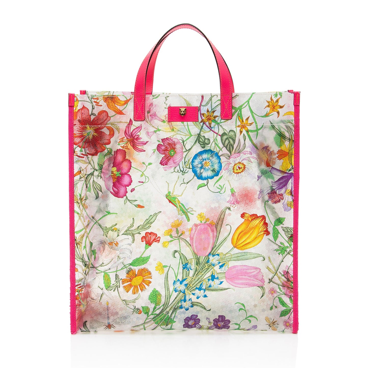 Gucci PVC Leather Flora Tote