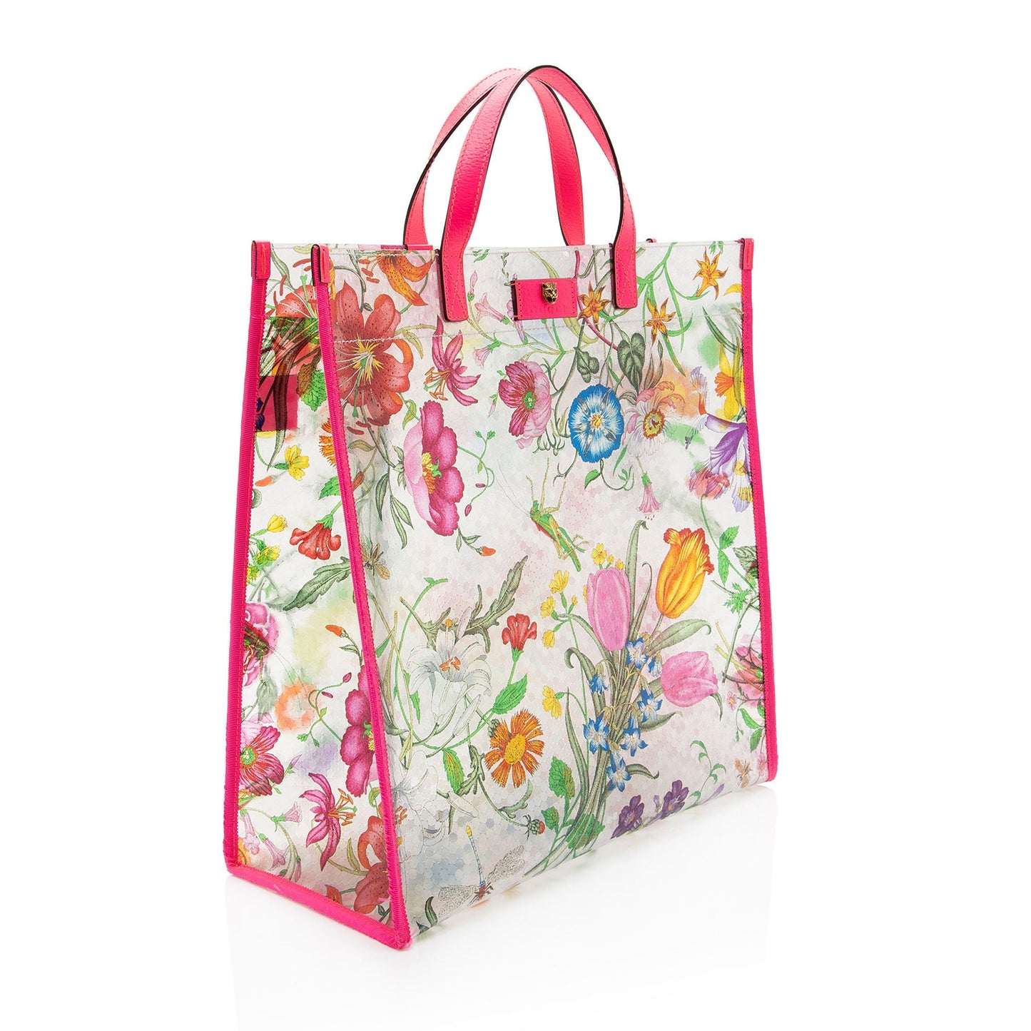 Gucci PVC Leather Flora Tote