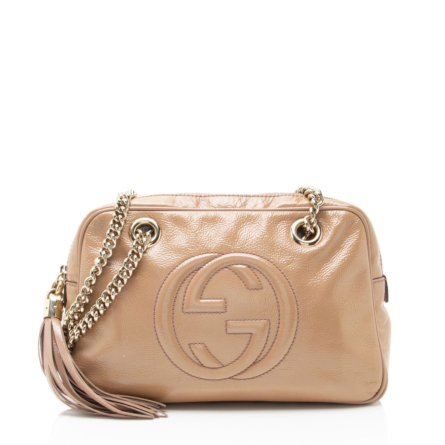 Gucci Patent Leather Soho Chain Small Shoulder Bag