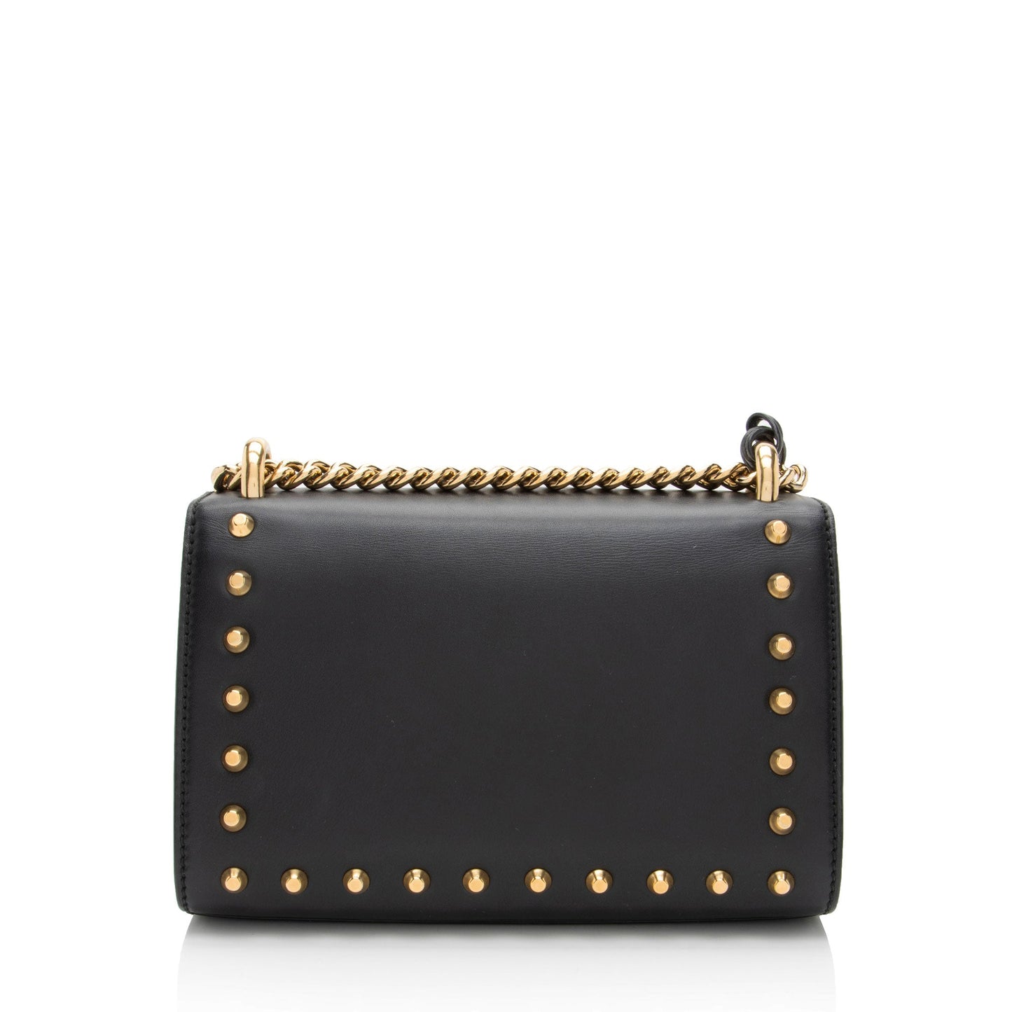 Gucci Pearl Embellished Leather Padlock Small Shoulder Bag