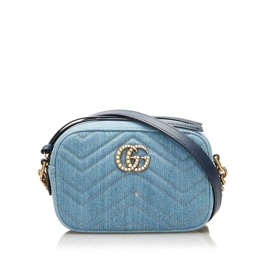 Gucci Pearly GG Marmont Matelasse Crossbody Bag (SHG-PJCqOG)