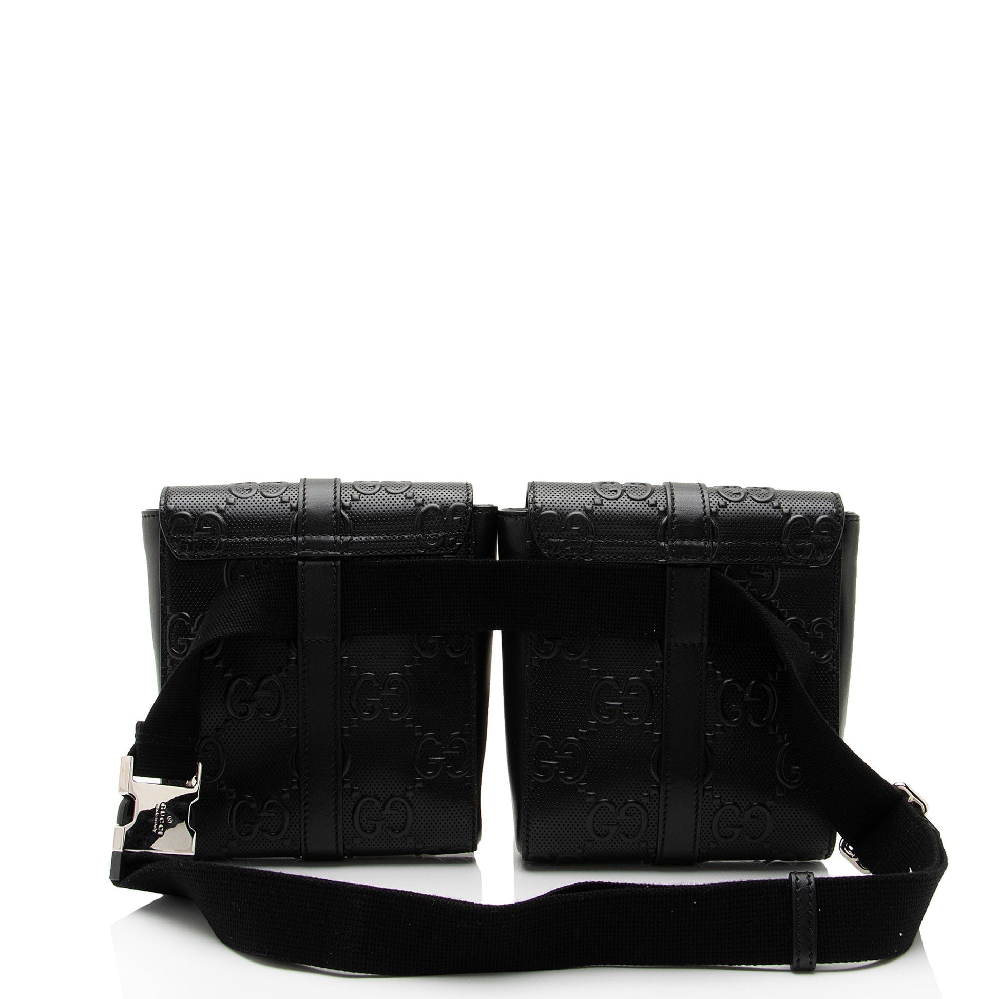 Gucci Perforated GG Embossed Double Belt Bag (SHF-rNzGhH)