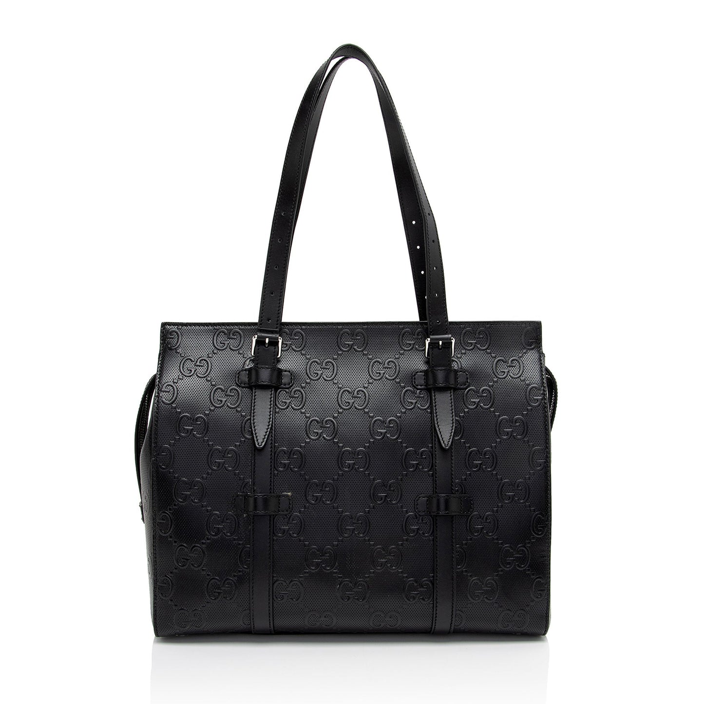 Gucci Perforated GG Embossed Zip Tote (SHF-Rjdpkd)