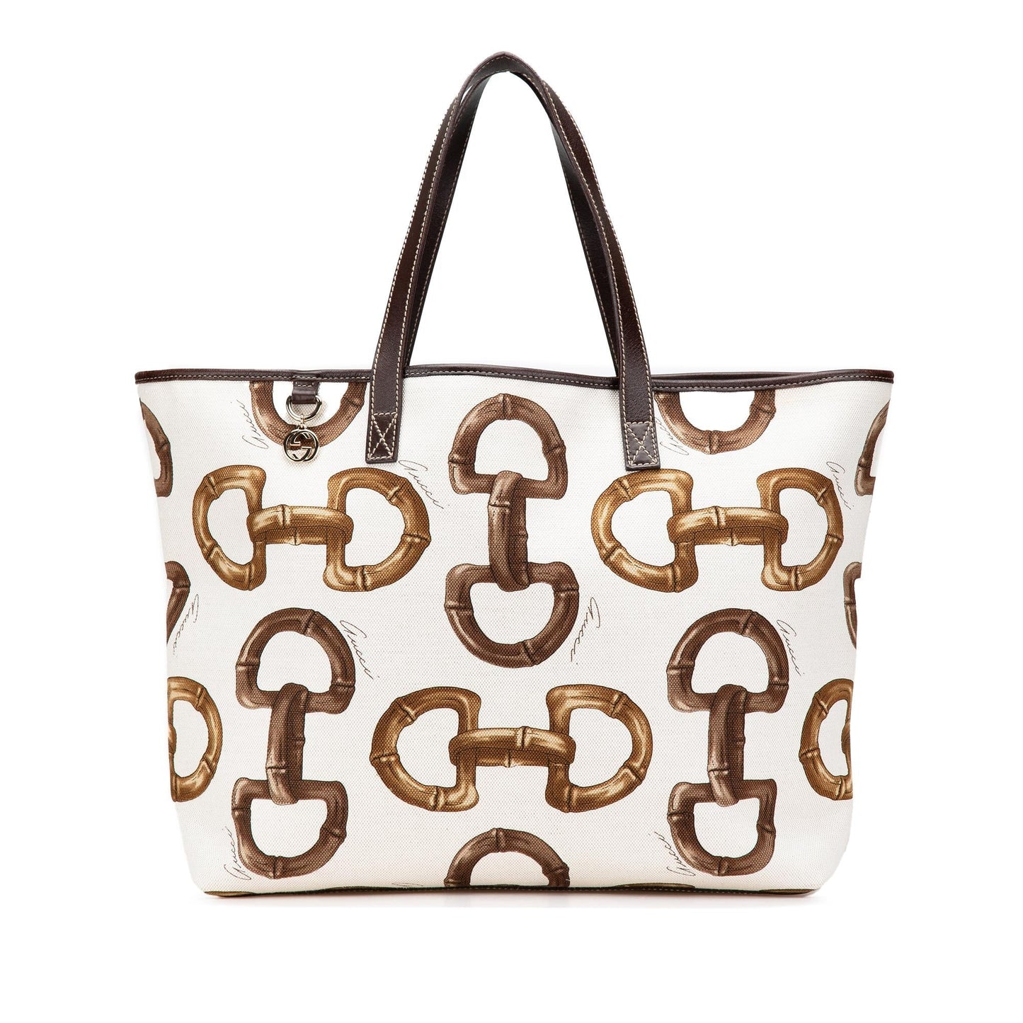 Gucci Printed Canvas Horsebit Tote