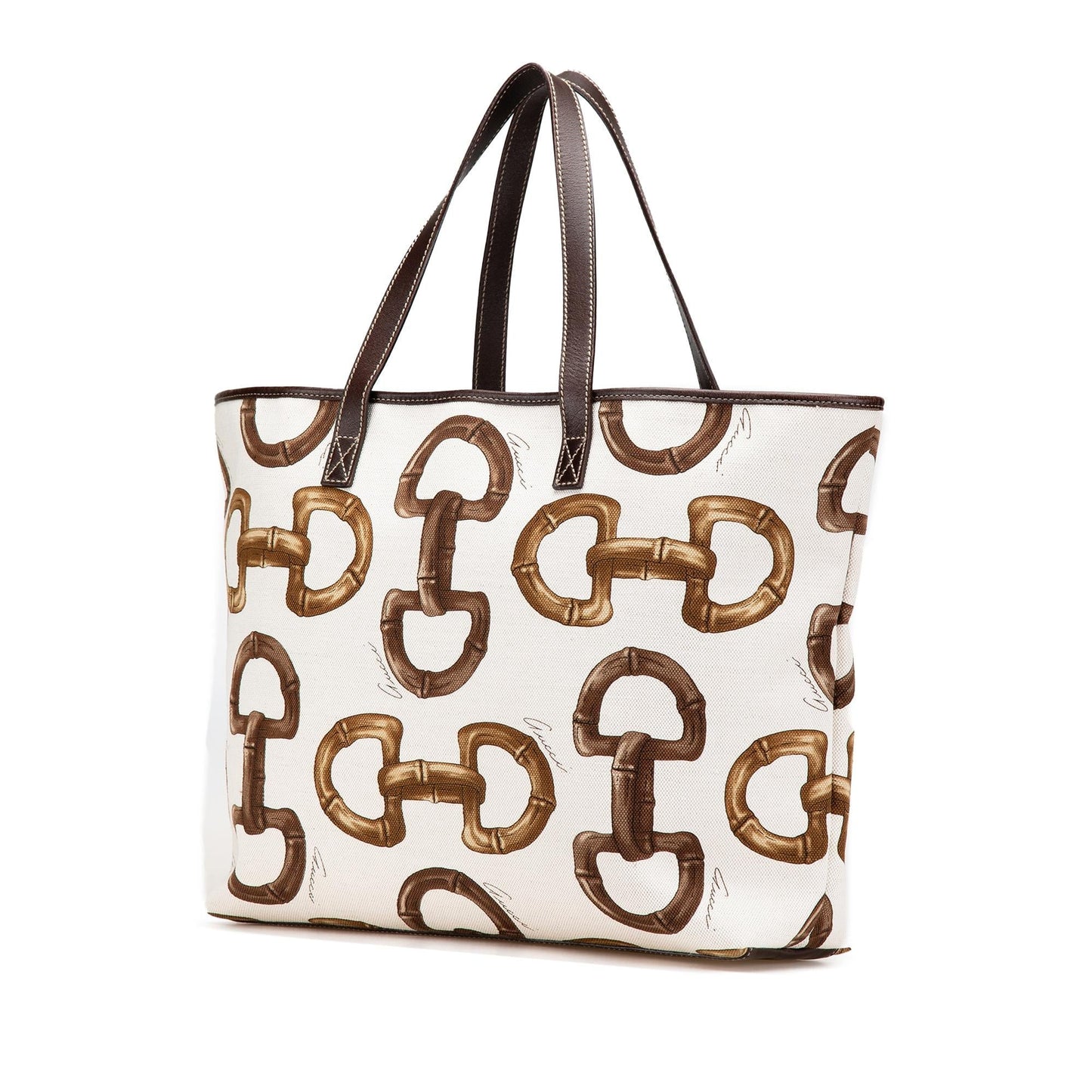 Gucci Printed Canvas Horsebit Tote