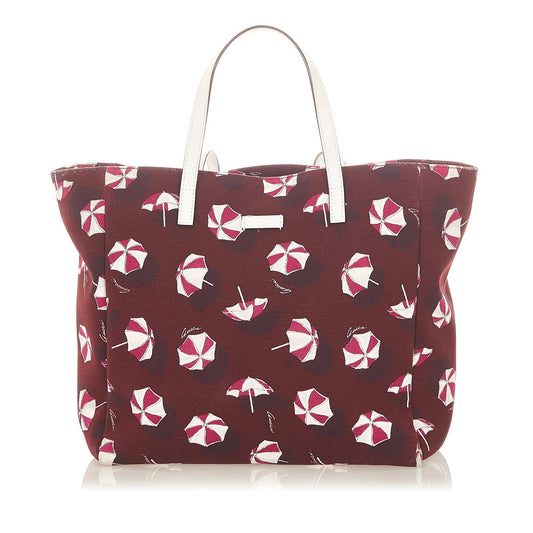 Gucci Printed Canvas Tote Bag (SHG-31677)