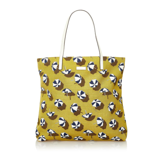 Gucci Printed Canvas Tote Bag (SHG-34840)