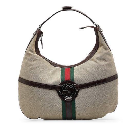 Gucci Reins Web Hobo (SHG-jEuXqe)