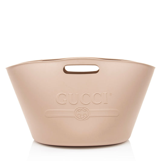 Gucci Rubber Logo Oversized Tote