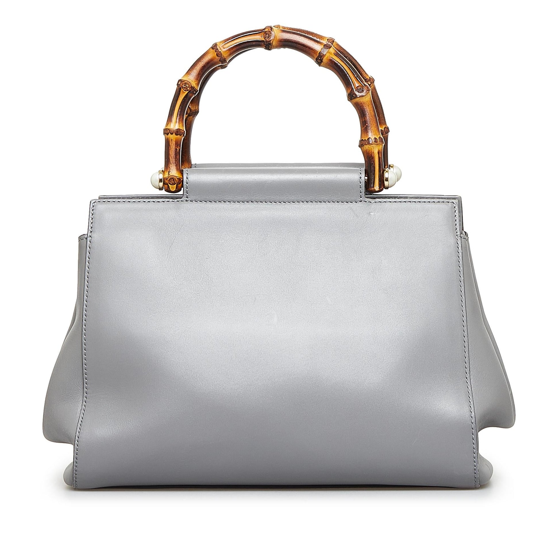 Gucci Small Bamboo Nymphaea Satchel (SHG-v3IHLK)