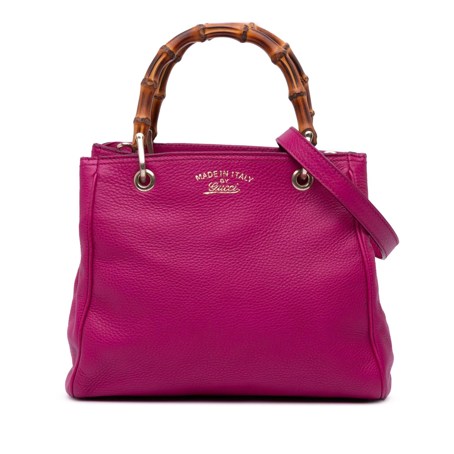 Gucci Small Calfskin Bamboo Shopper Satchel