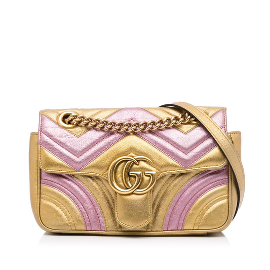 Gucci Small GG Marmont Matelasse Crossbody Bag (SHG-cQwDYF)