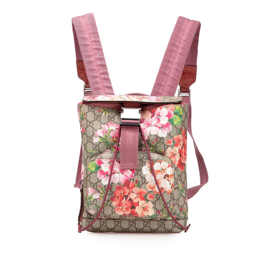 Gucci Small GG Supreme Blooms Single Buckle Backpack
