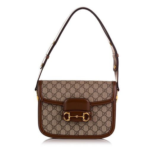 Gucci Small GG Supreme Horsebit 1955 Shoulder Bag (SHG-vd6mDJ)