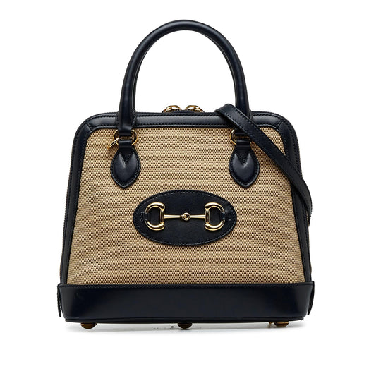 Gucci Canvas Top Handle Shoulder Bag