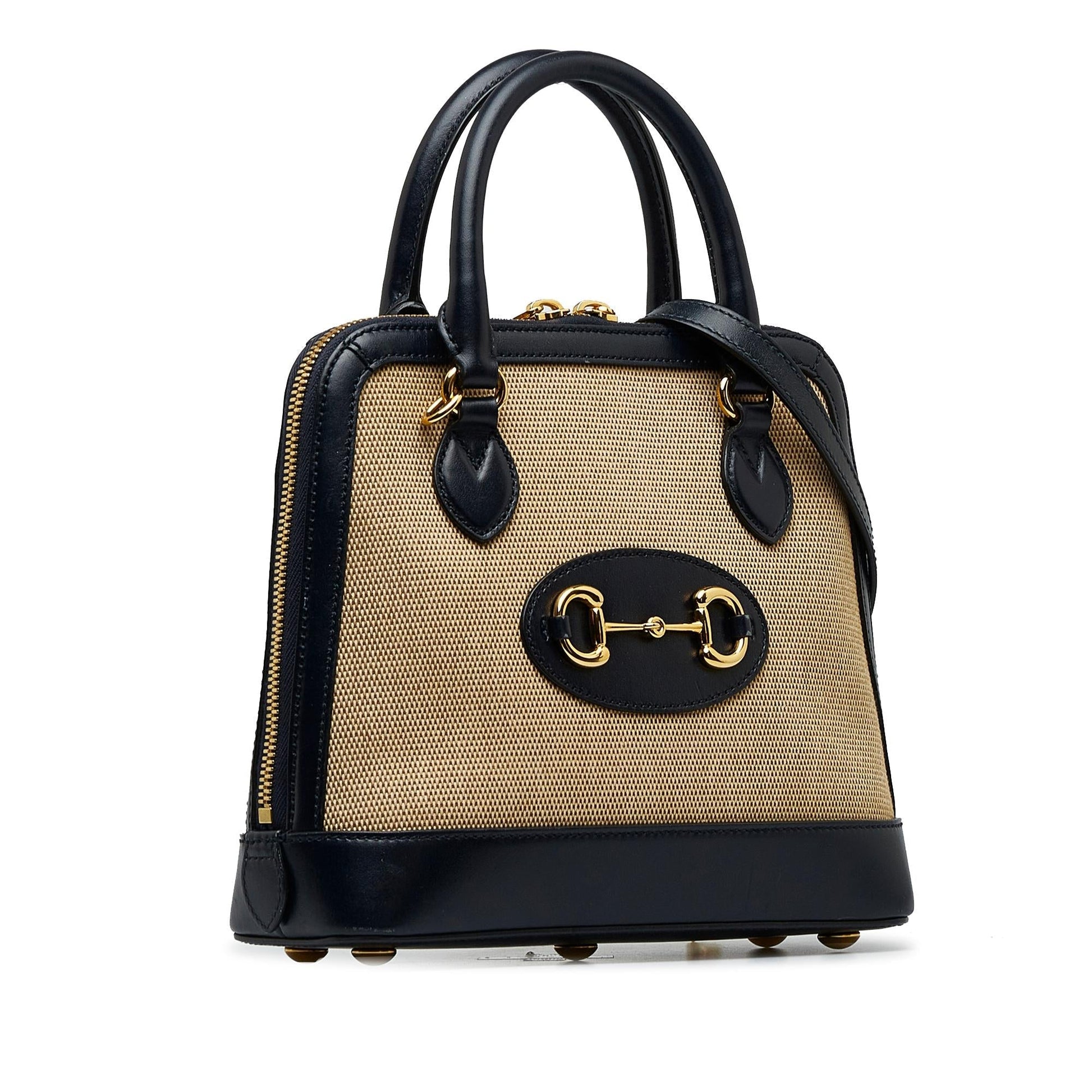 Gucci Canvas Top Handle Shoulder Bag
