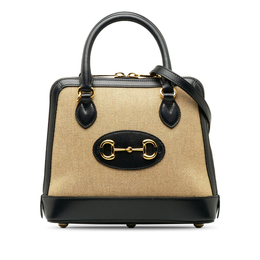 Gucci Canvas Top Handle Shoulder Bag