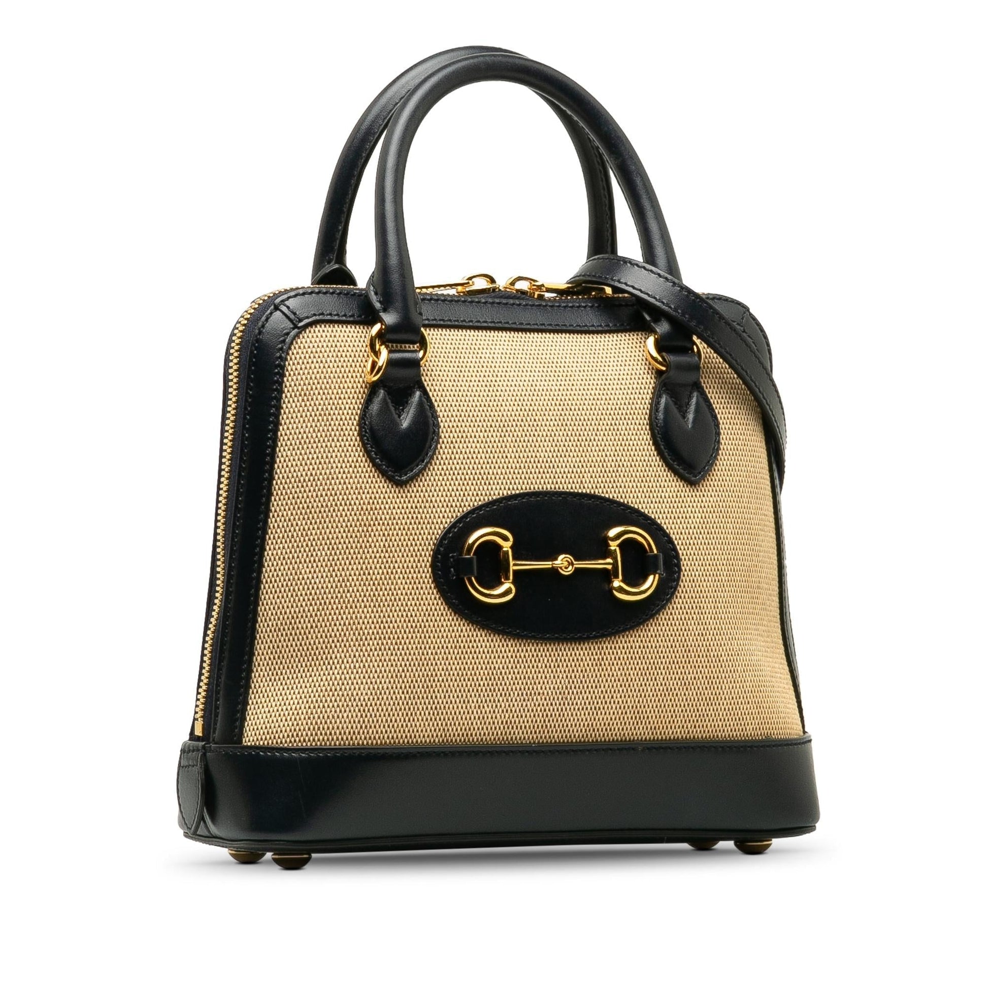 Gucci Canvas Top Handle Shoulder Bag