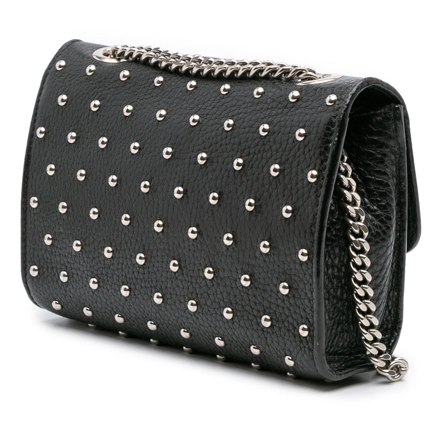 Gucci Small Leather Studded Miss Bamboo Crossbody