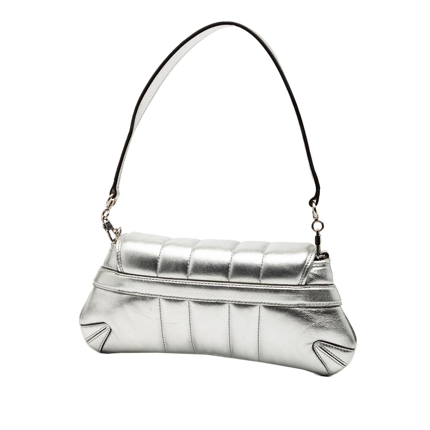 Gucci Small Metallic Quilted Leather Horsebit Chain Satchel