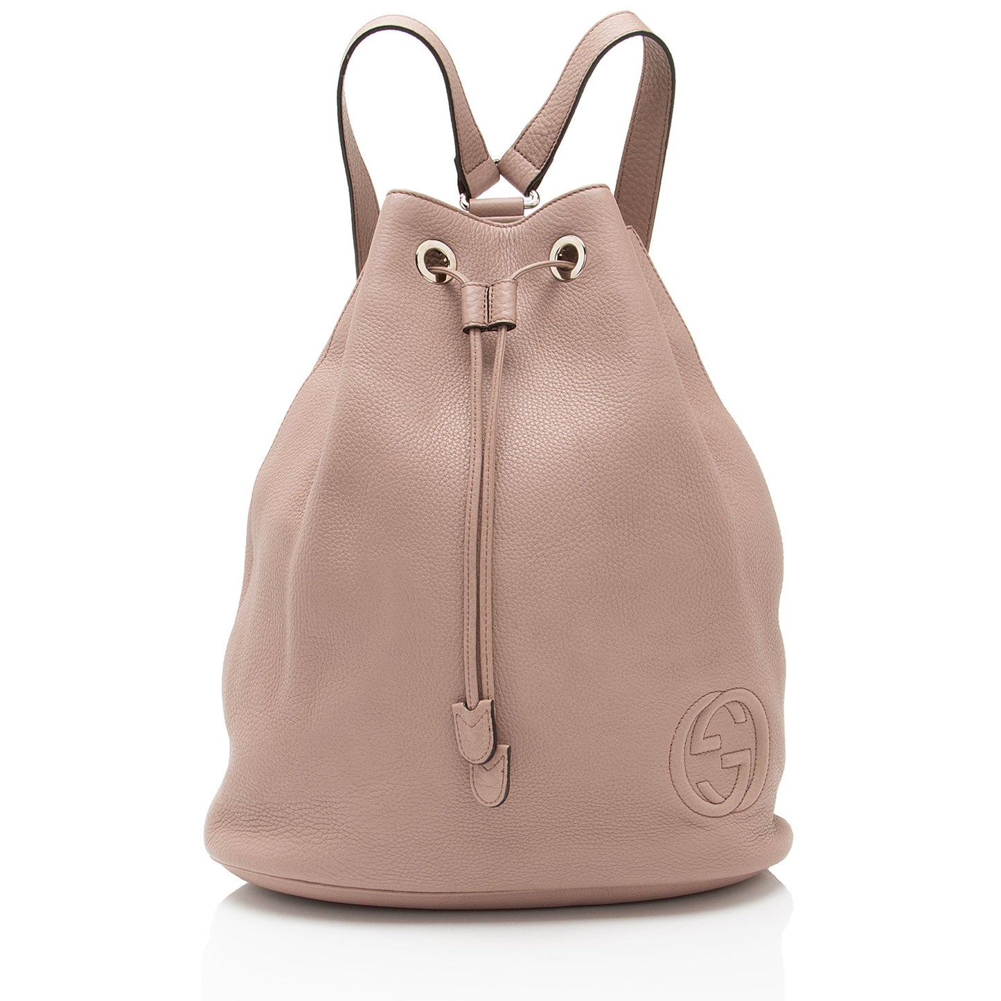 Gucci Small Pebbled Calfskin Soho Drawstring Backpack