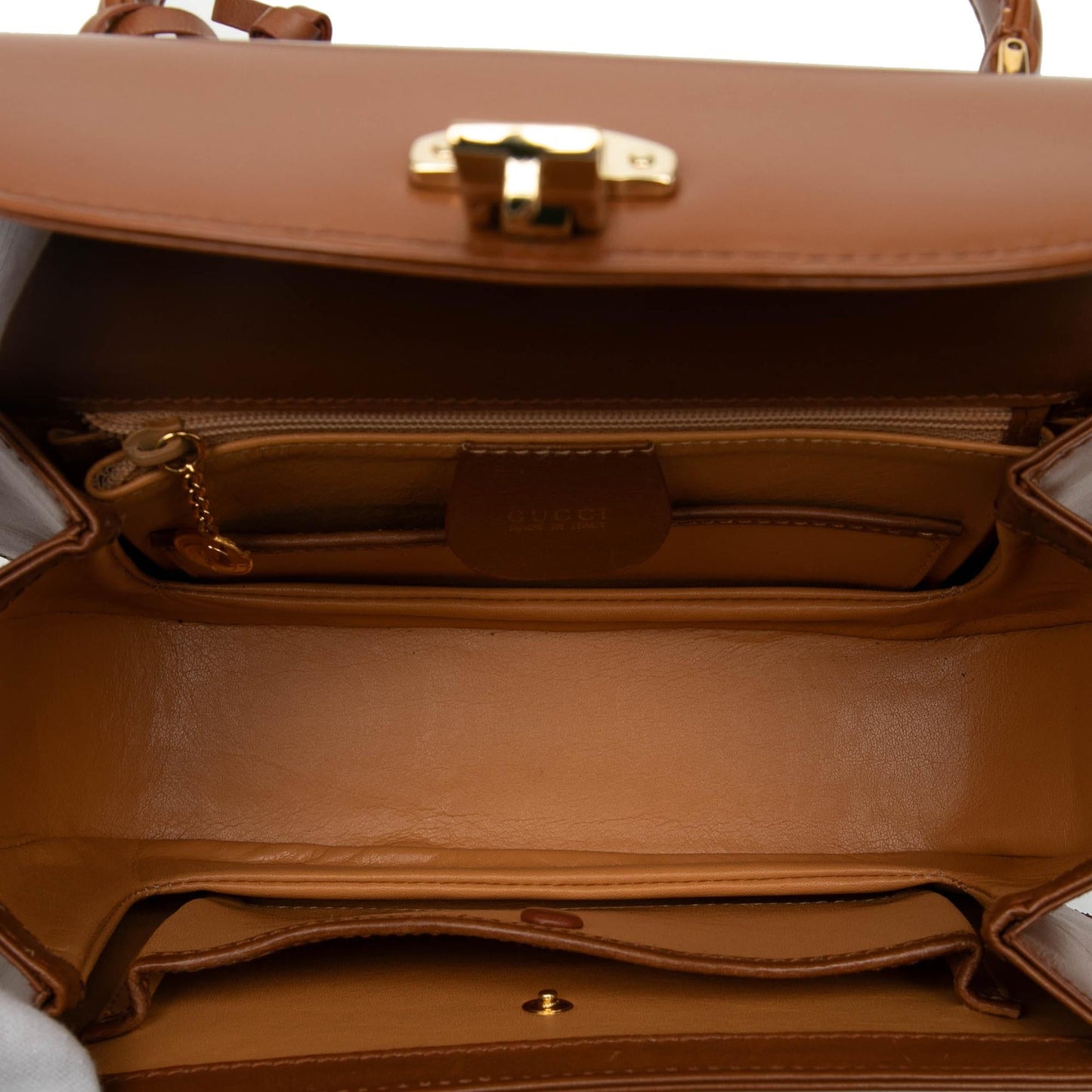 Gucci Smooth Calfskin Lock Satchel