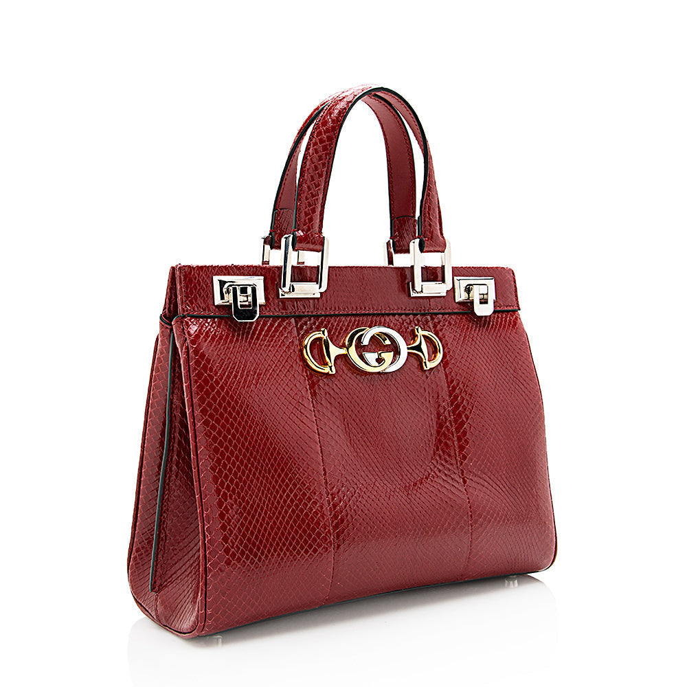 Gucci Snakeskin Zumi Handbag
