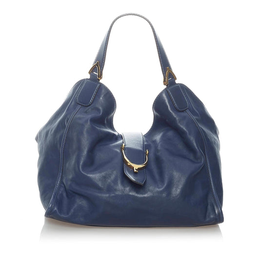 Gucci Soft Stirrup Nubuck Leather Tote Bag (SHG-30728)