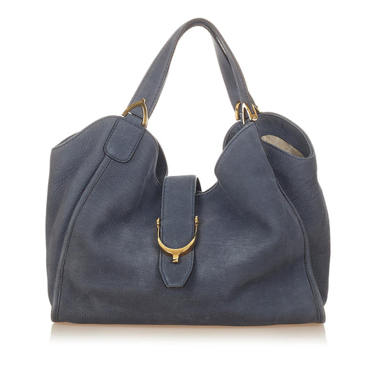 Gucci Soft Stirrup Nubuck Leather Tote Bag (SHG-31917)