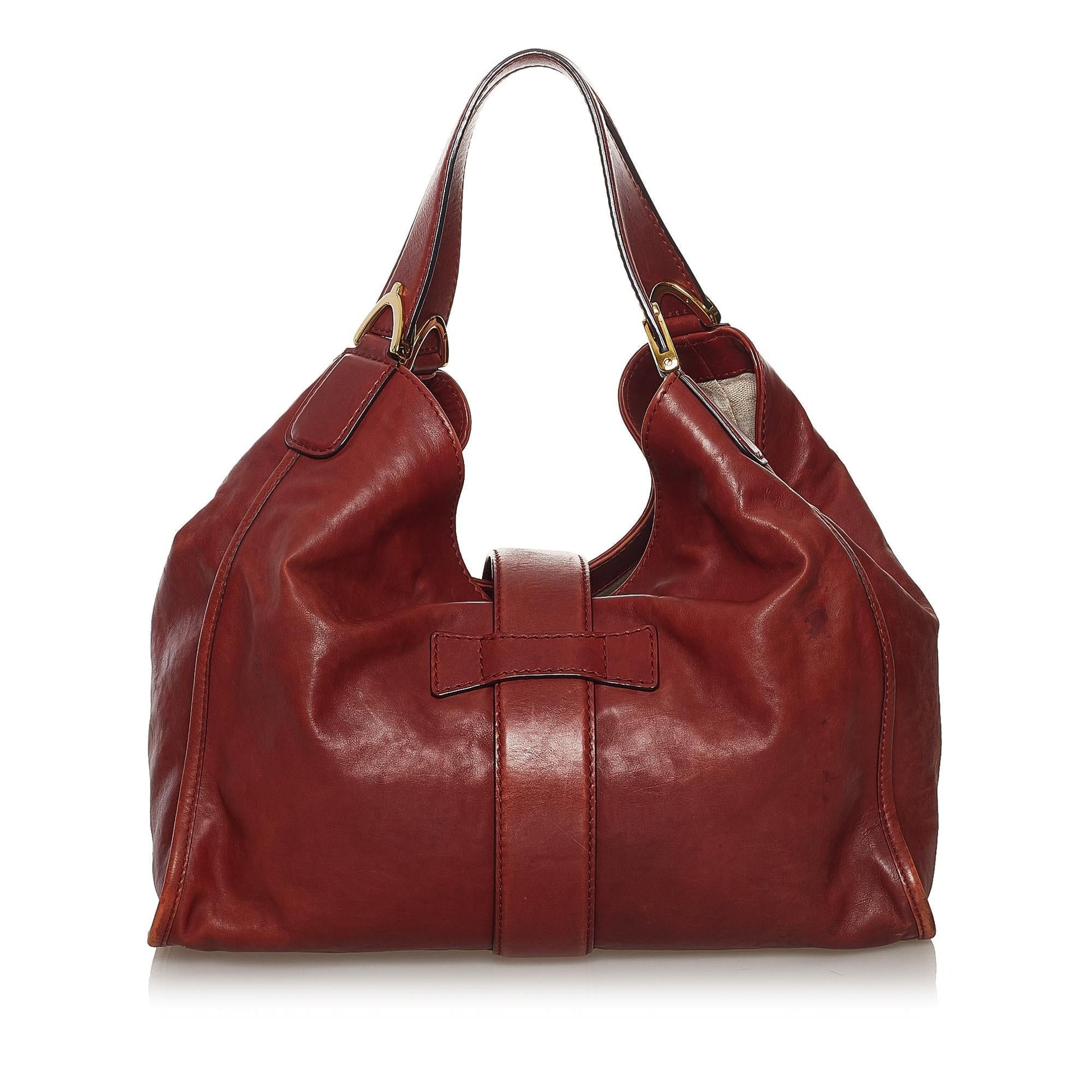 Gucci Soft Stirrup Nubuck Leather Tote Bag (SHG-33805)