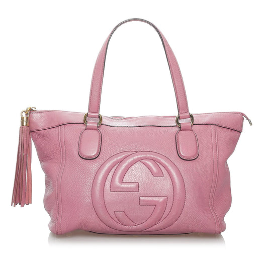 Gucci Soho Cellarius Leather Handbag (SHG-30320)