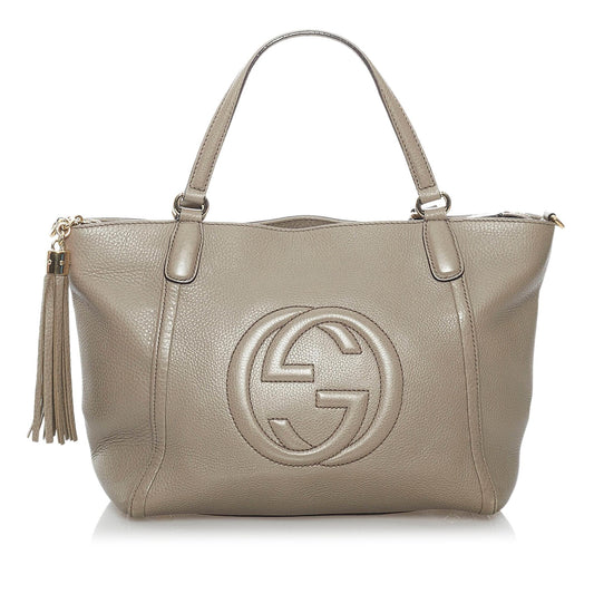 Gucci Soho Cellarius Leather Satchel (SHG-30262)