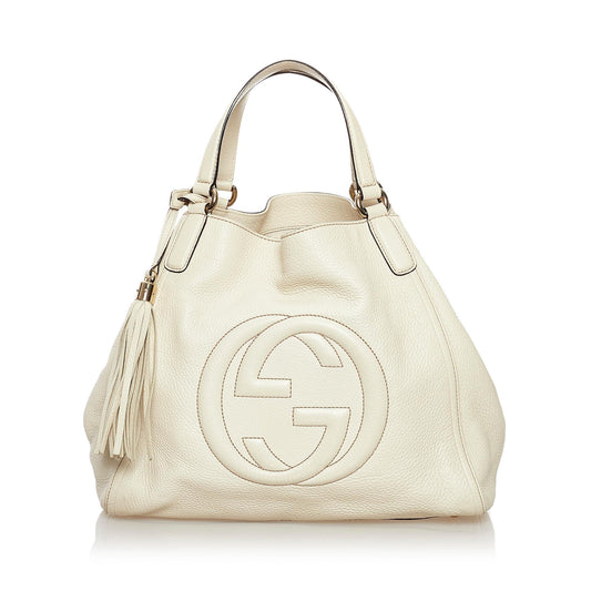 Gucci Soho Cellarius Leather Tote Bag (SHG-32400)